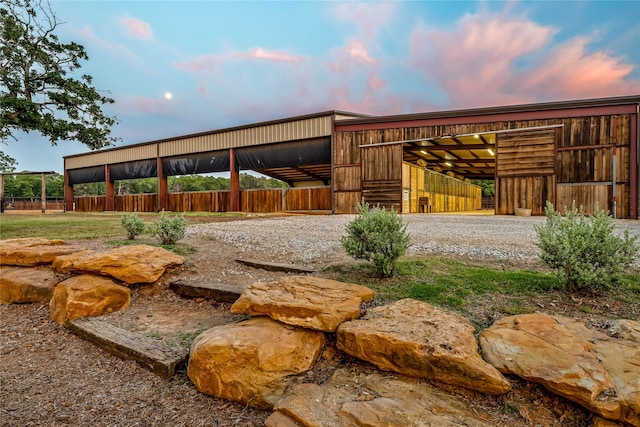 view of stable