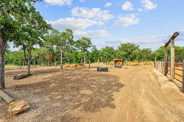 3113 Rock Creek Rd, Mineral Wells, TX 76067 - view of yard with fence and a rural view