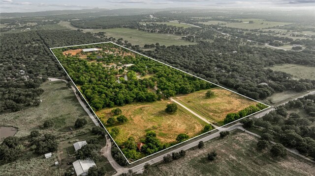 3113 Rock Creek Rd, Mineral Wells, TX 76067 - drone / aerial view featuring a rural view