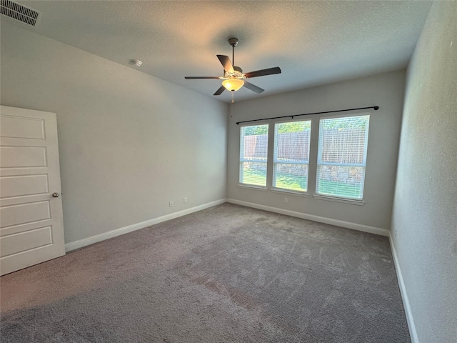 1433 Eagle Nest Dr, Pelican Bay, TX 76020 - carpeted empty room featuring a ceiling fan, a textured ceiling, and baseboards