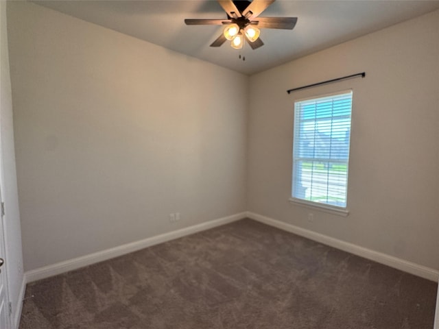 1433 Eagle Nest Dr, Pelican Bay, TX 76020 - unfurnished room with dark carpet, baseboards, and a ceiling fan