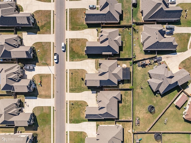 bird's eye view with a residential view