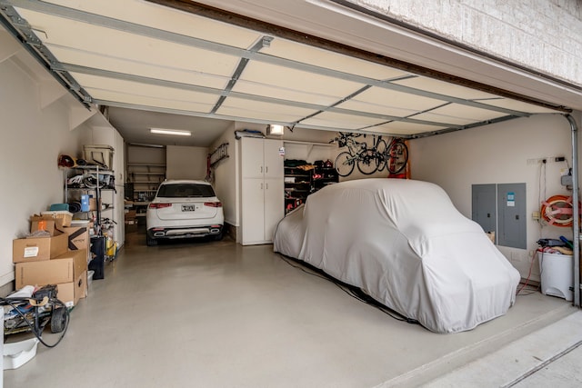 garage featuring electric panel