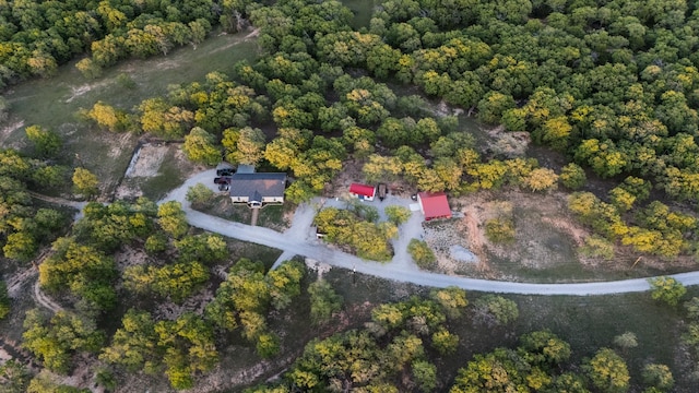 1036 Ten Box Rd, Sunset, TX 76270 - aerial view with a forest view