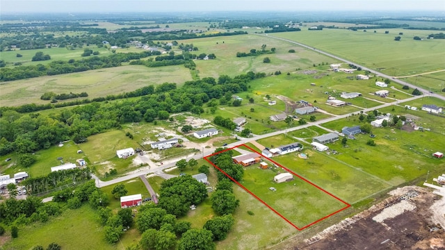 bird's eye view with a rural view