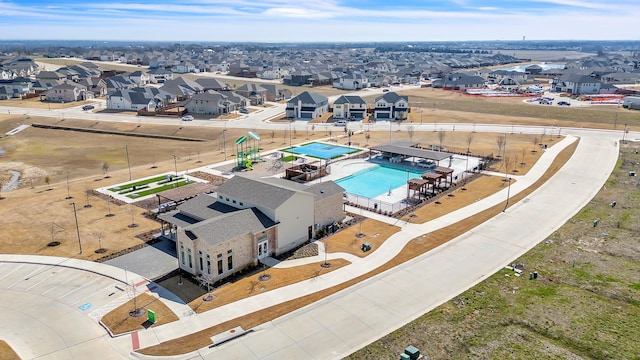 aerial view featuring a residential view