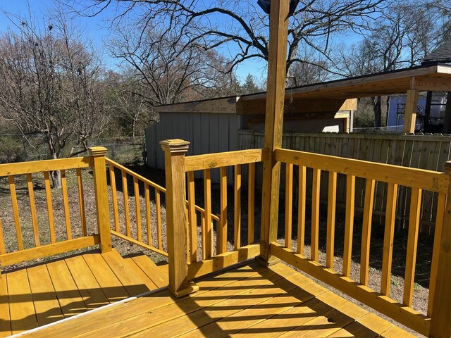 wooden deck with fence