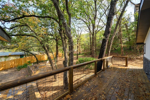 deck with fence