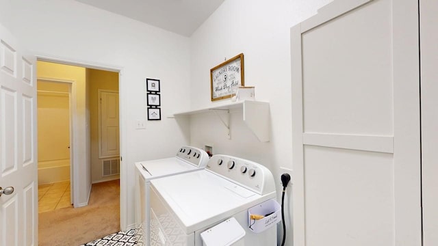 2404 Senepol Way, Fort Worth, TX 76131 - washroom featuring washer and dryer and light carpet