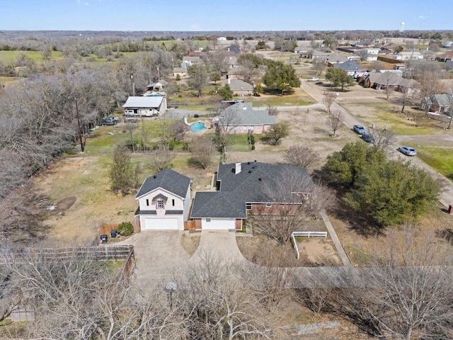 drone / aerial view with a residential view