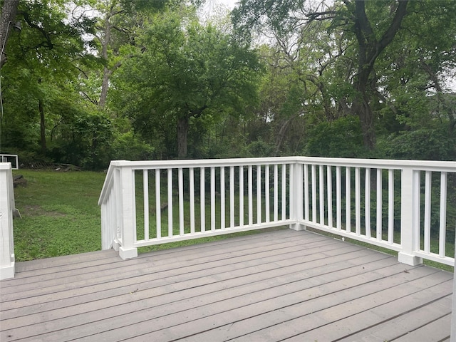 138 Whippoorwill Dr, Dallas, TX 75224 - wooden deck featuring a lawn