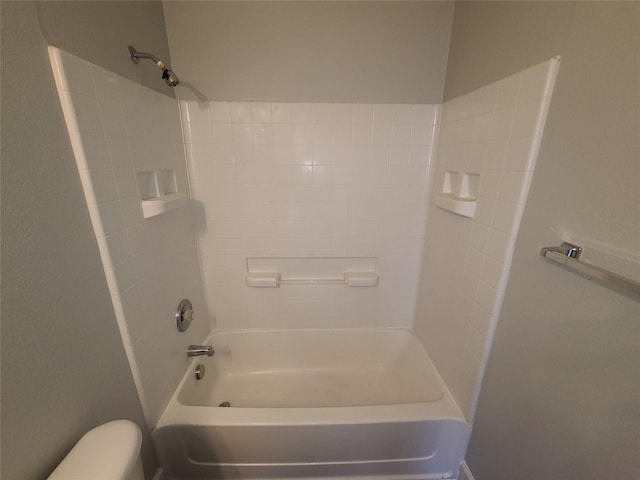 full bath with shower / bath combination and toilet