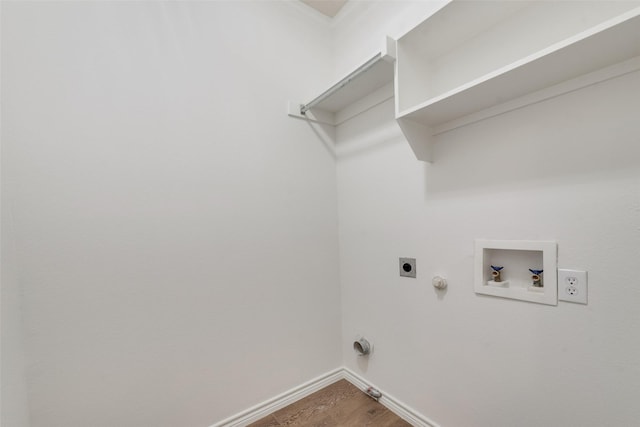 laundry room featuring hookup for a gas dryer, laundry area, electric dryer hookup, and washer hookup