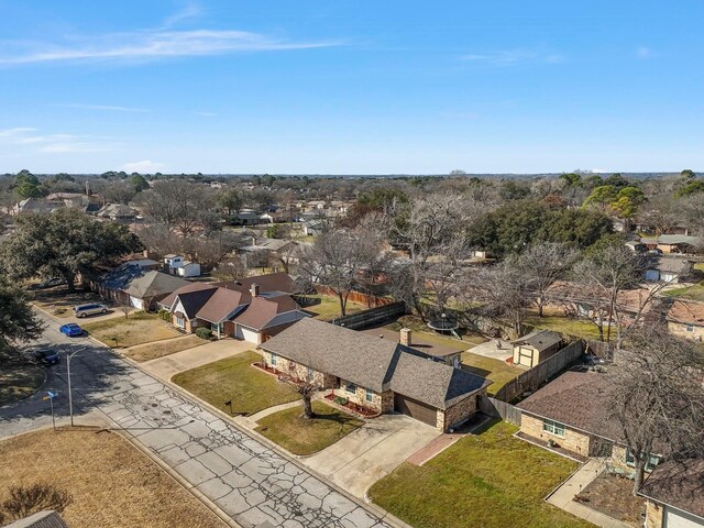 bird's eye view with a residential view