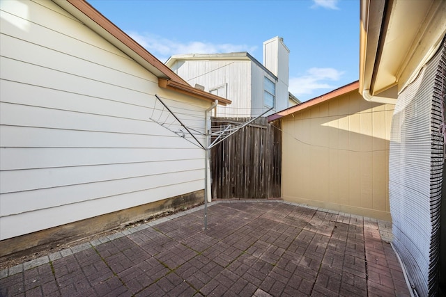 view of patio with fence