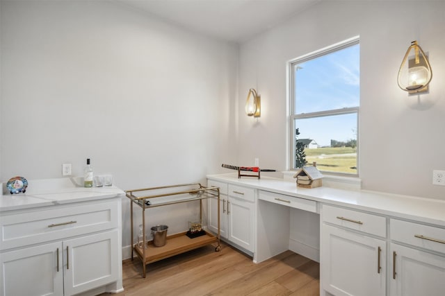 bathroom featuring wood finished floors