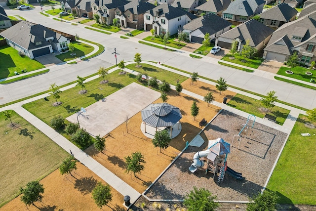 drone / aerial view with a residential view