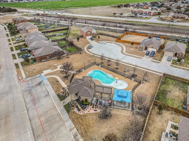 aerial view featuring a residential view