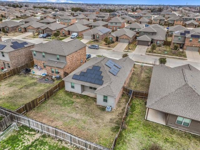 aerial view featuring a residential view