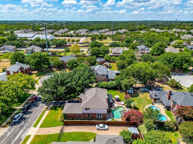 bird's eye view featuring a residential view