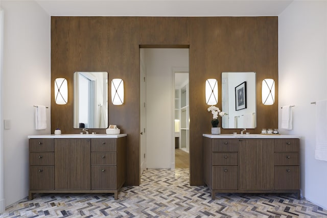 bathroom with two vanities