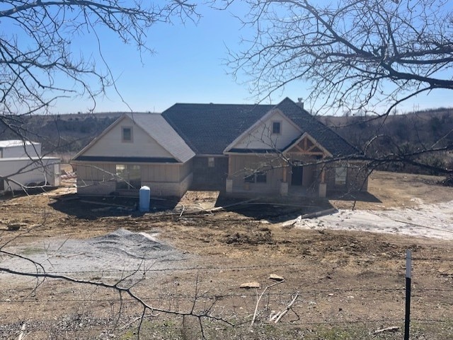 view of unfinished property