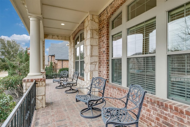 view of patio / terrace featuring a porch