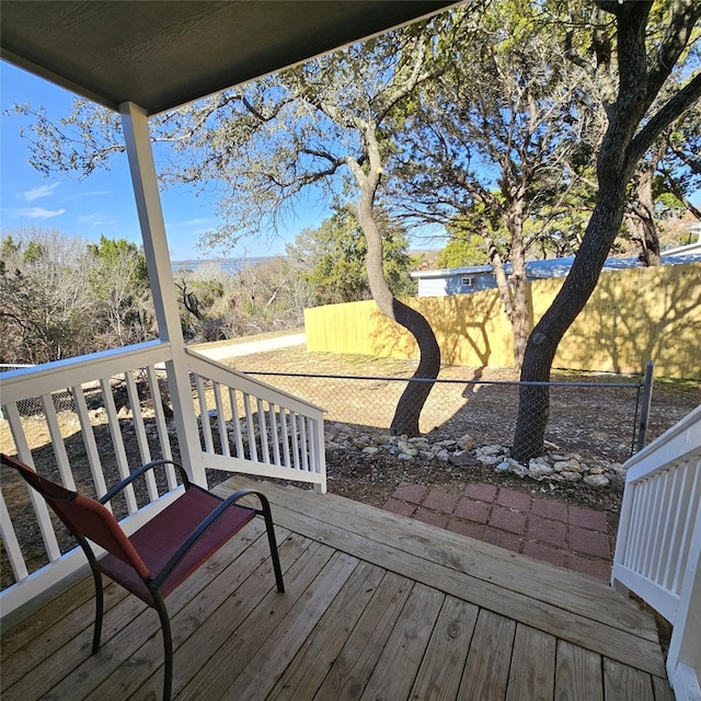 deck with fence