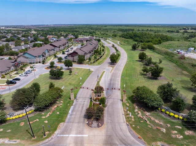 drone / aerial view with a residential view