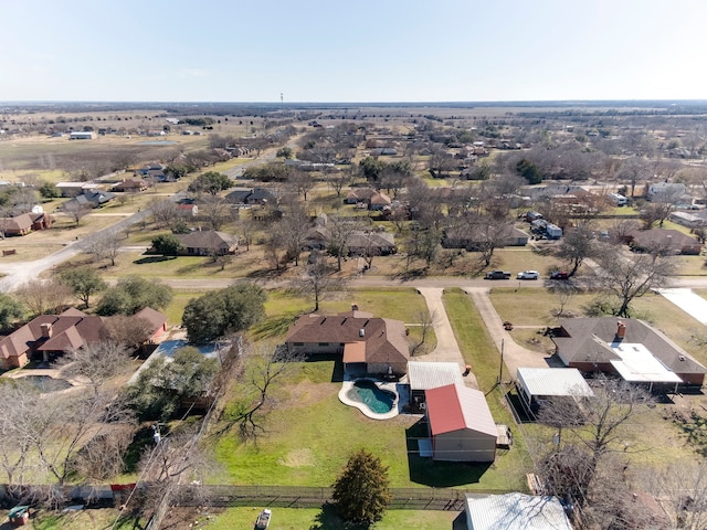 drone / aerial view with a residential view