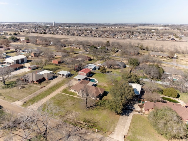 drone / aerial view with a residential view