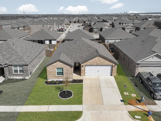 bird's eye view featuring a residential view