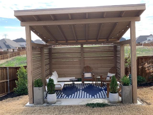 view of patio / terrace with a fenced backyard