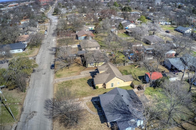 aerial view featuring a residential view