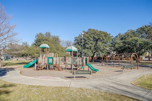 view of community jungle gym