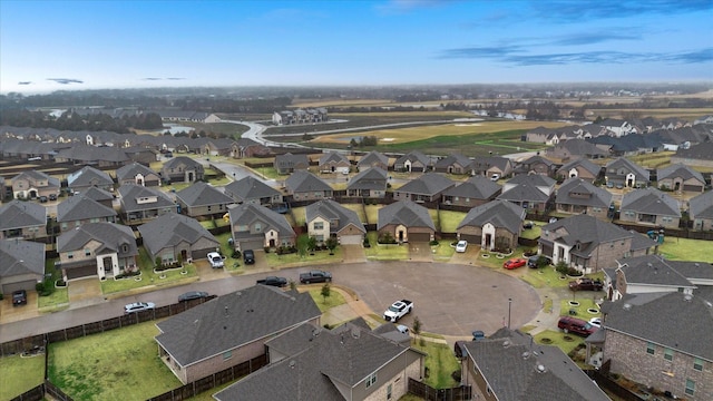 bird's eye view with a residential view