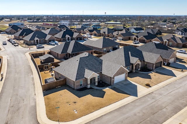 aerial view featuring a residential view