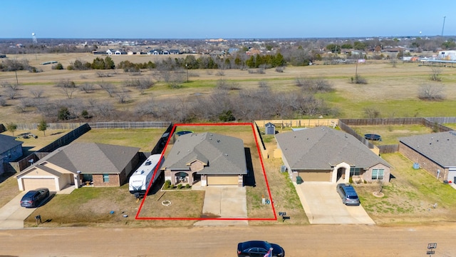 drone / aerial view featuring a residential view