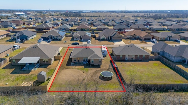 drone / aerial view featuring a residential view