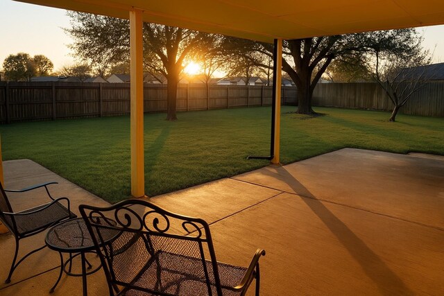 view of patio / terrace featuring a fenced backyard