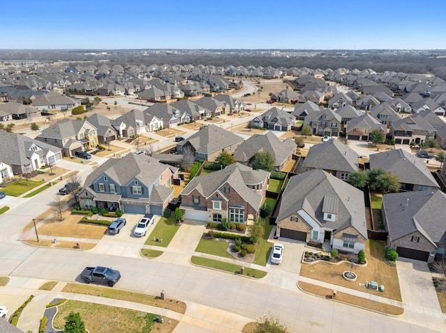 bird's eye view with a residential view