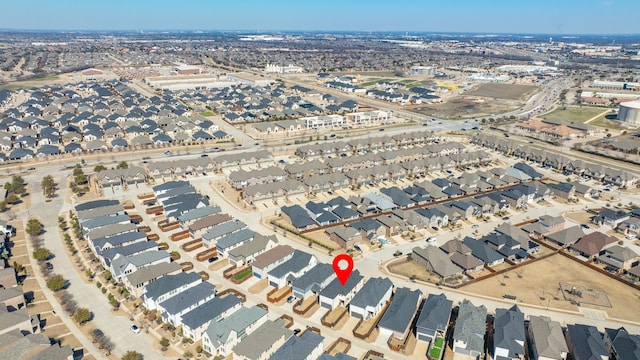 aerial view with a residential view