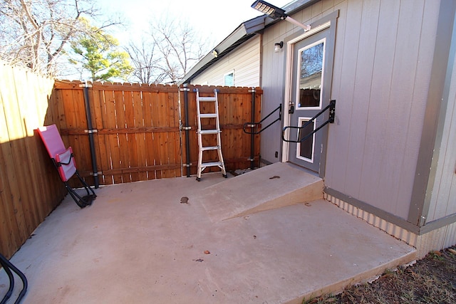 view of patio / terrace with fence