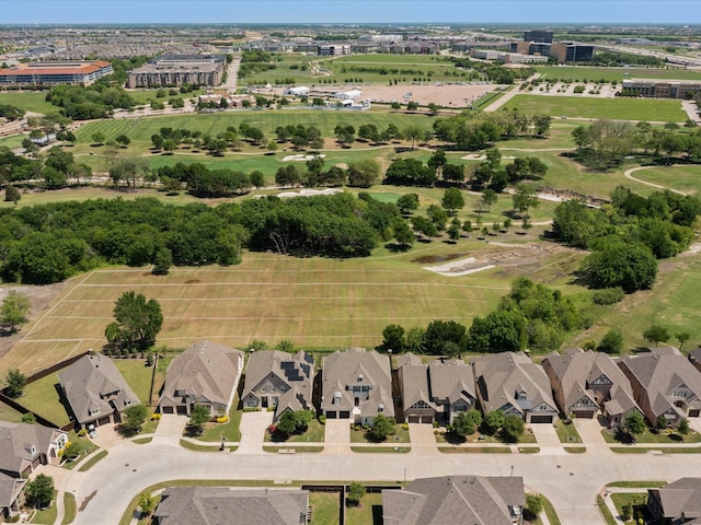 aerial view with a residential view