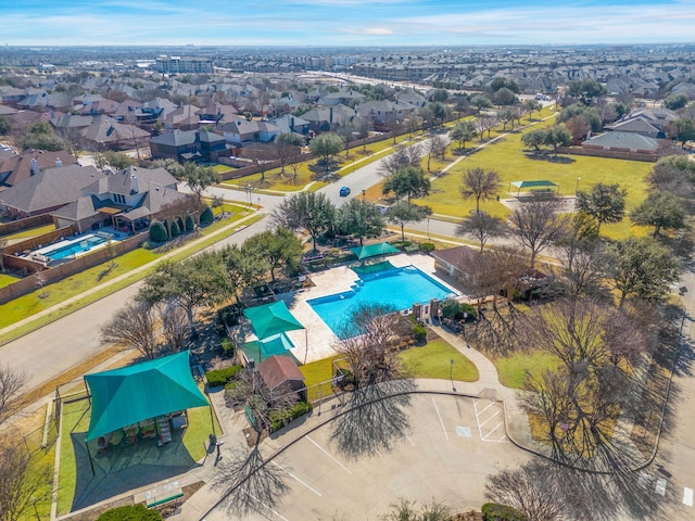 birds eye view of property featuring a residential view