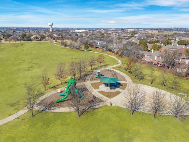 birds eye view of property featuring a residential view