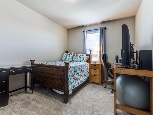 bedroom with carpet