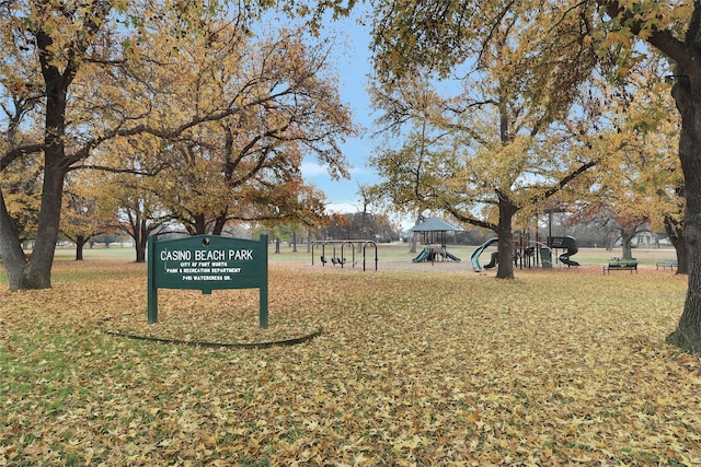 view of property's community featuring playground community