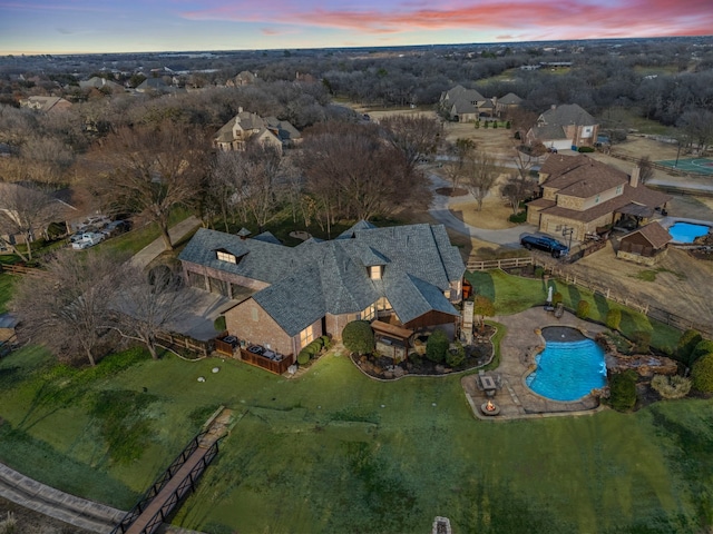 birds eye view of property