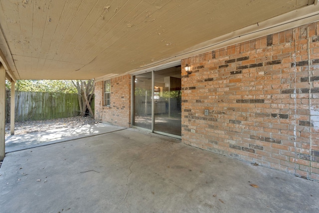 view of patio / terrace with fence